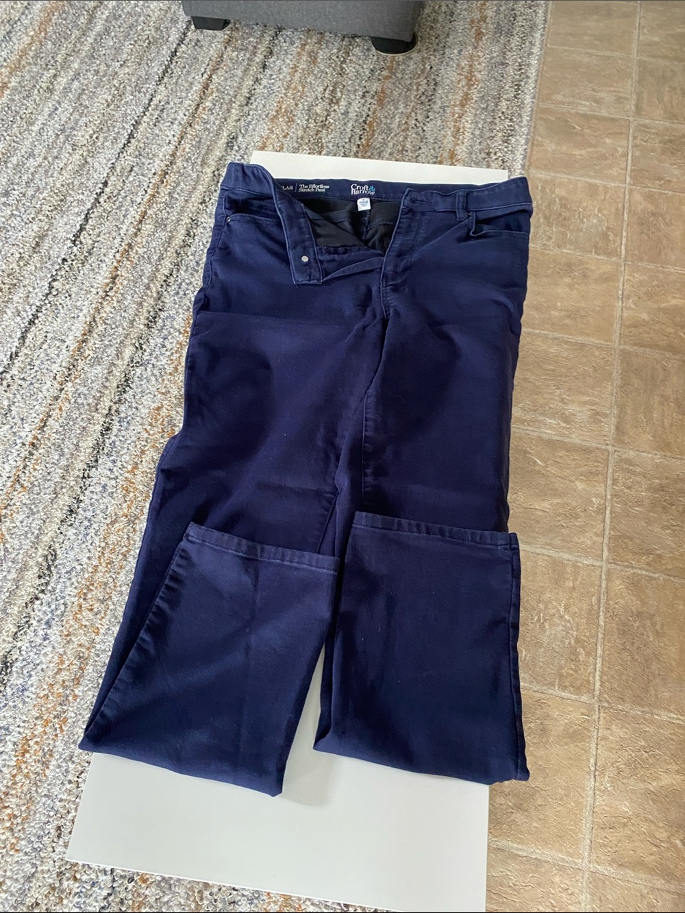 Croft & Barrow Navy Blue Stretch Pants